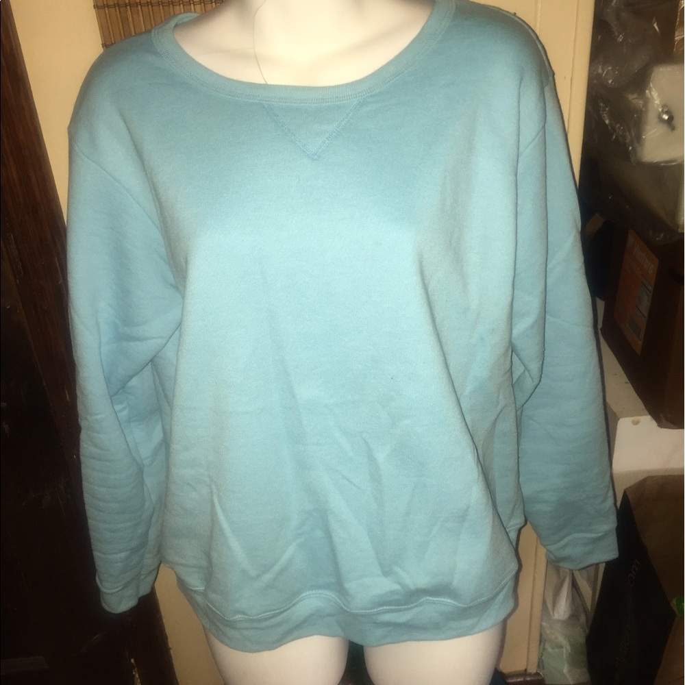 pale blue HANES pullover