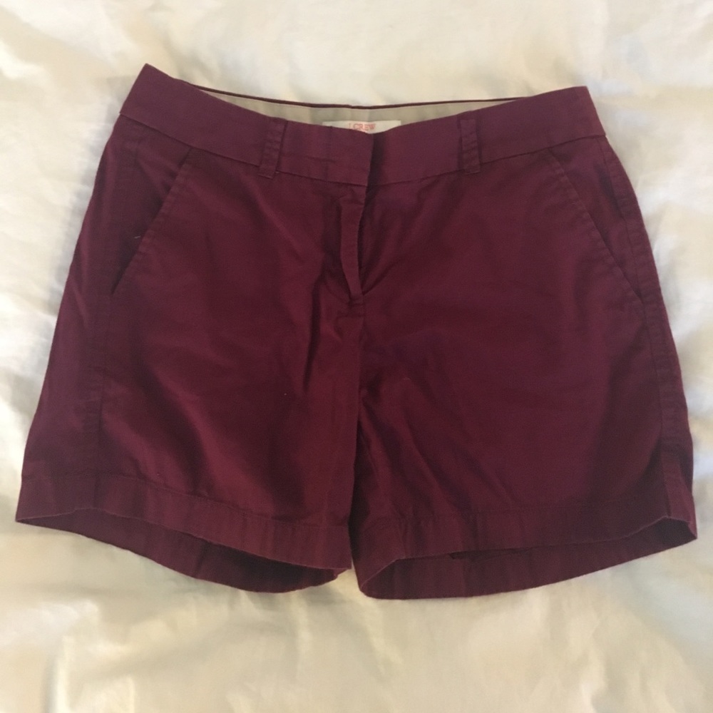 Burgundy J.Crew 5" Chinos