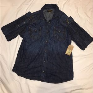 True Religion Denim Button Down Shirt