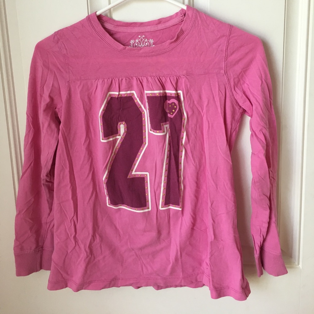 The Childrens Place girls pink football top 10 12