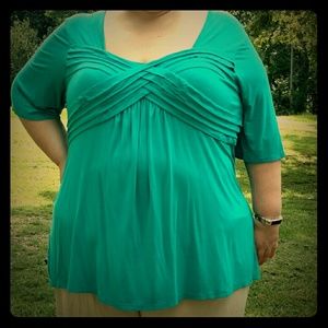 Jessica London turquoise top