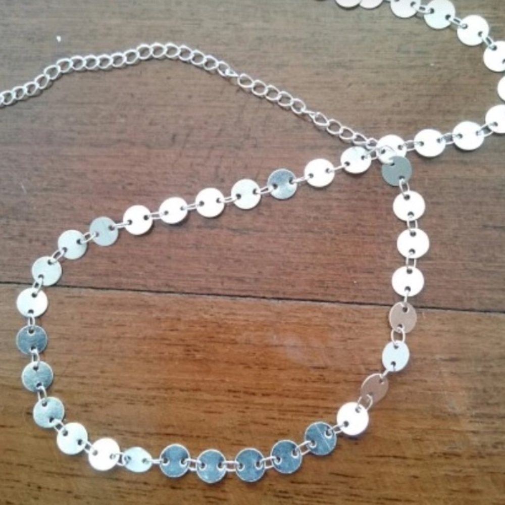 Gold or Silver Coin Disc Choker - Picture 4 of 4