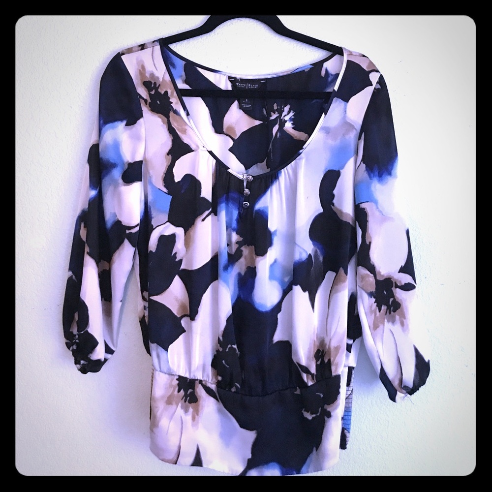 White House Black Market floral Blouse