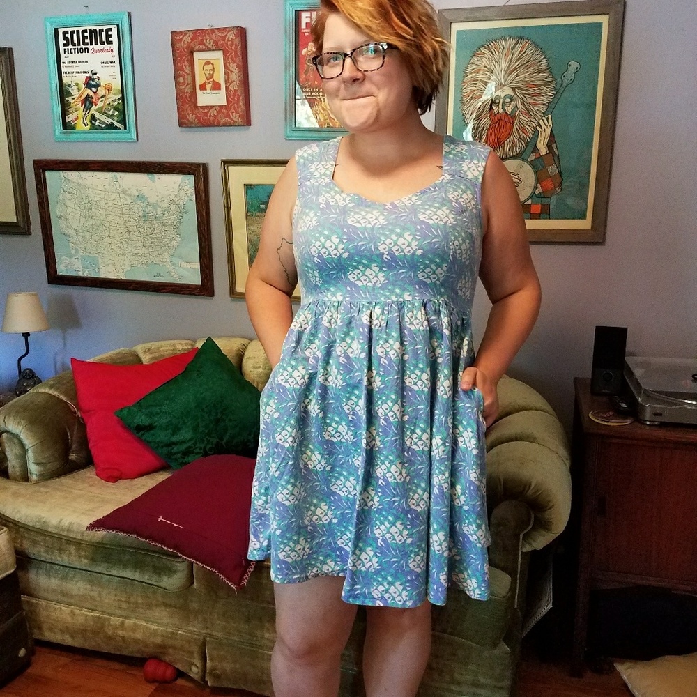 Mata Traders 100% Cotton Pineapple Sun Dress