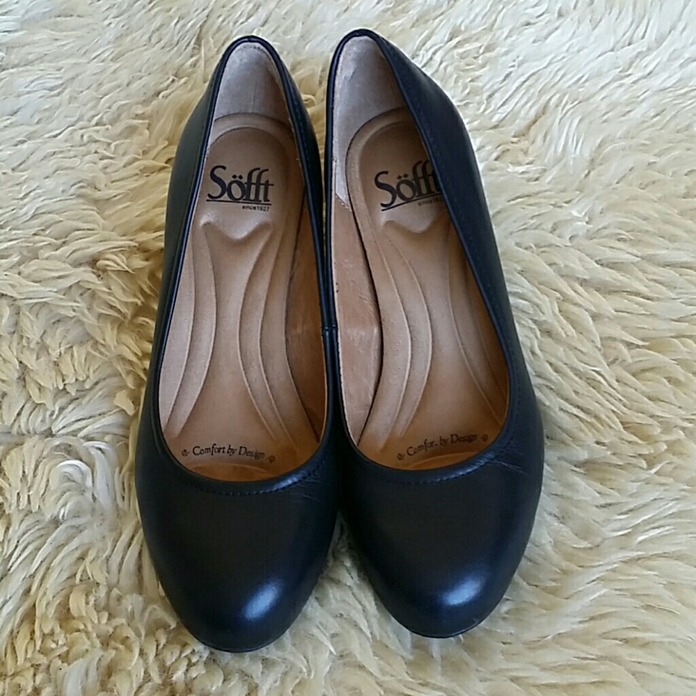 sofft, black heels, 6.5