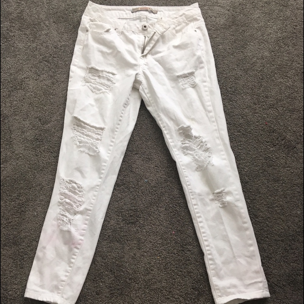 White Ripped Jeans - Picture 3 of 4