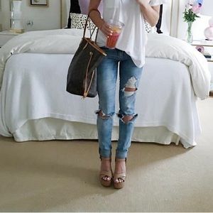 Blank NYC destroyed skinny jeans