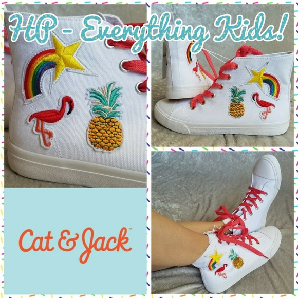 HP! NIB Sweet Hi Tops Pineapple Flamingo Rainbow - Picture 1 of 6