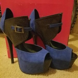 Black and Blue Heels
