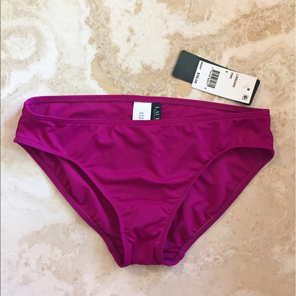 NWT Lauren by Ralph Lauren bikini bottoms, sz 6/Sm