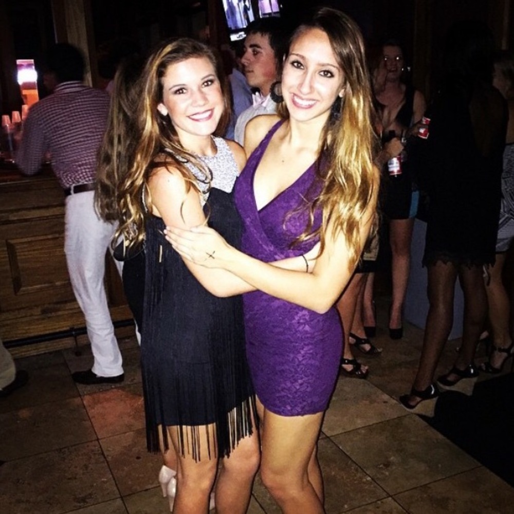 Black fringe/glitter cocktail dress
