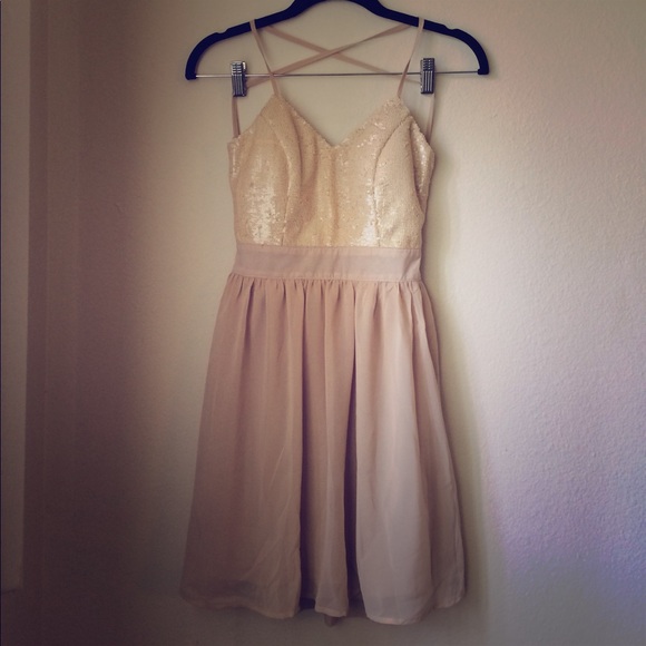 Dresses & Skirts - SOLD ON EBAY!!! Peachy Nude Sequin Ballerina Dress