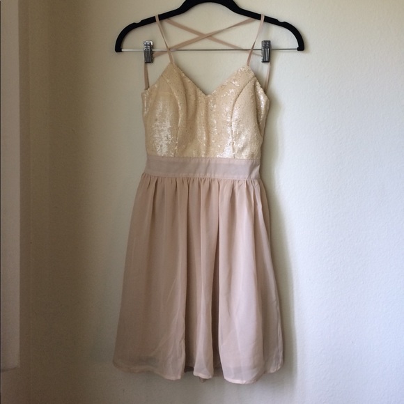SOLD ON EBAY!!! Peachy Nude Sequin Ballerina Dress - Picture 2 of 6