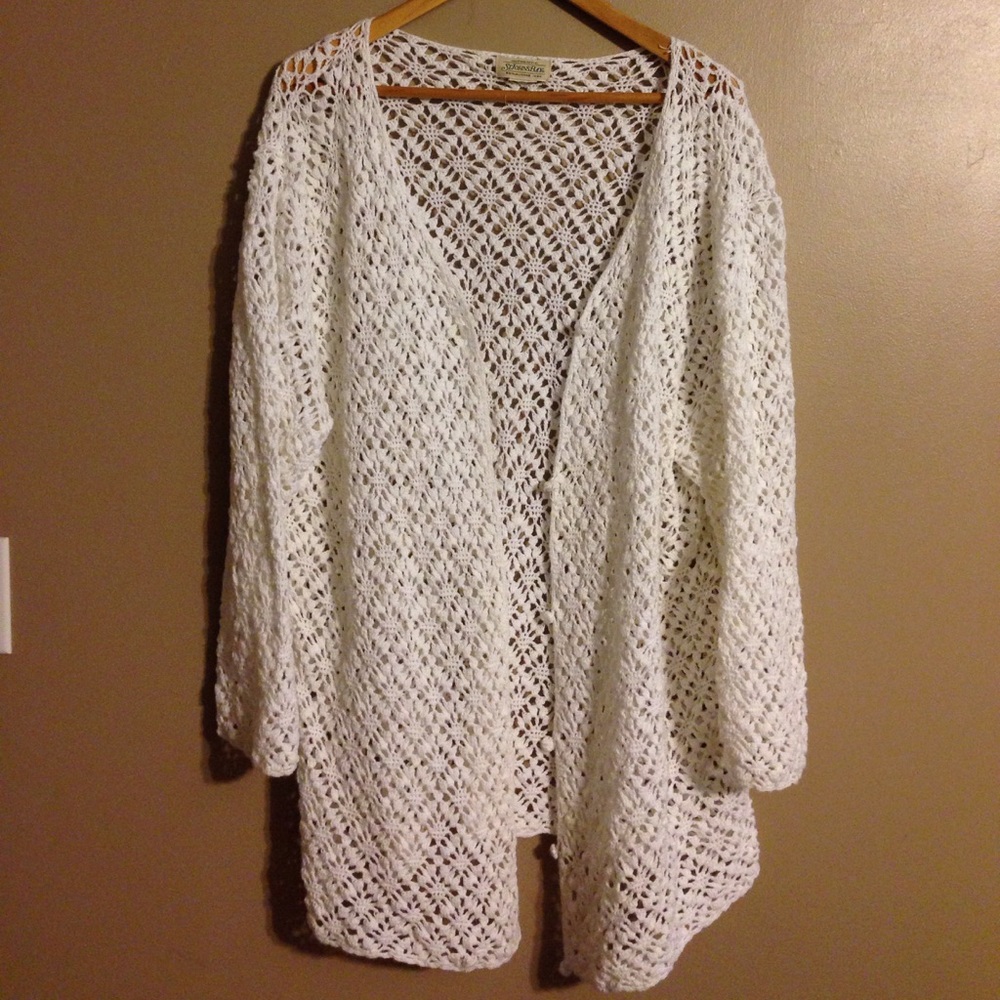 Crochet cardigan plus size