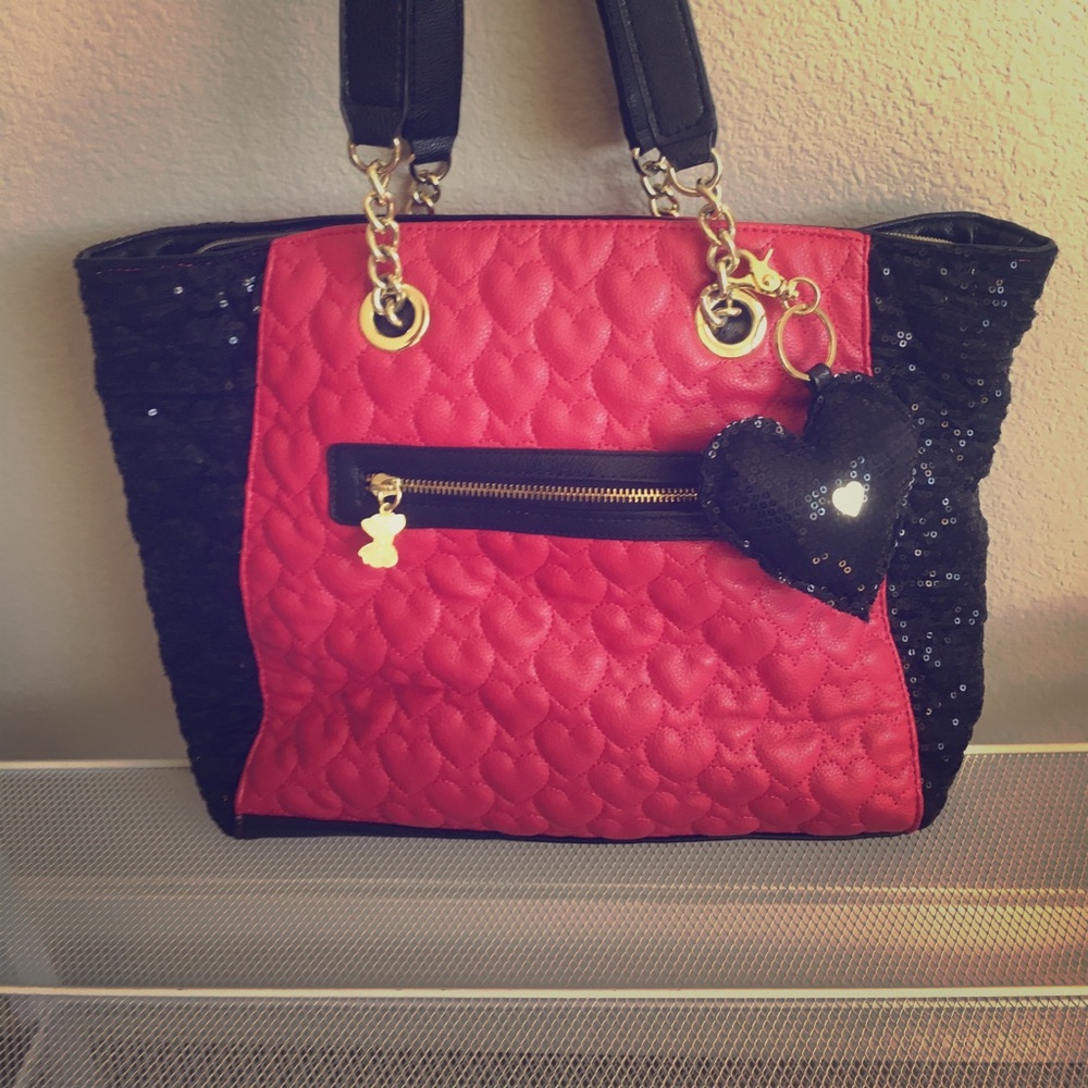 Large Pink Betsey Johnson Tote Bag