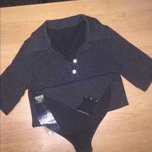 Wolford Merino bodysuit button down