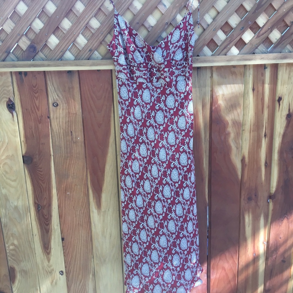 JCrew Printed Silk Slip Dress