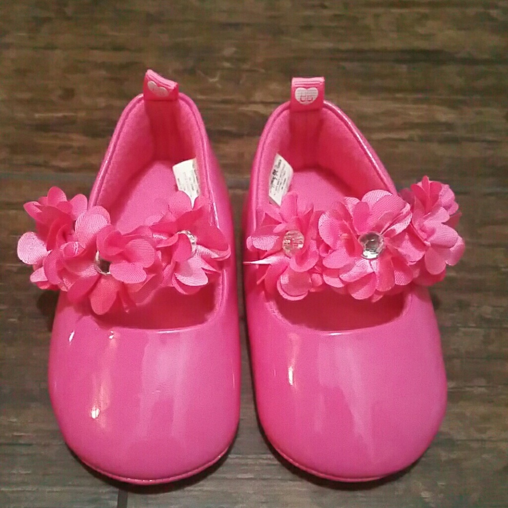 Pink baby dress shoes