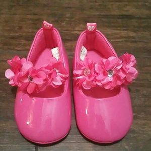 Pink baby dress shoes