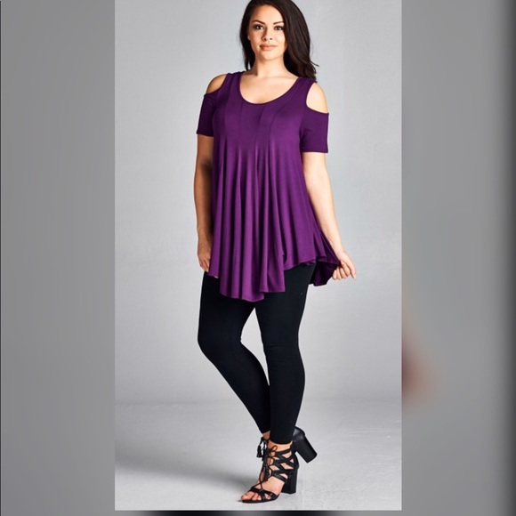 曆曆PLUS曆曆NEW曆曆Alexa Open Shoulder   Top - Picture 2 of 3