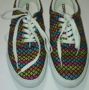 Size 7.5 Converse Cons multi neon colored