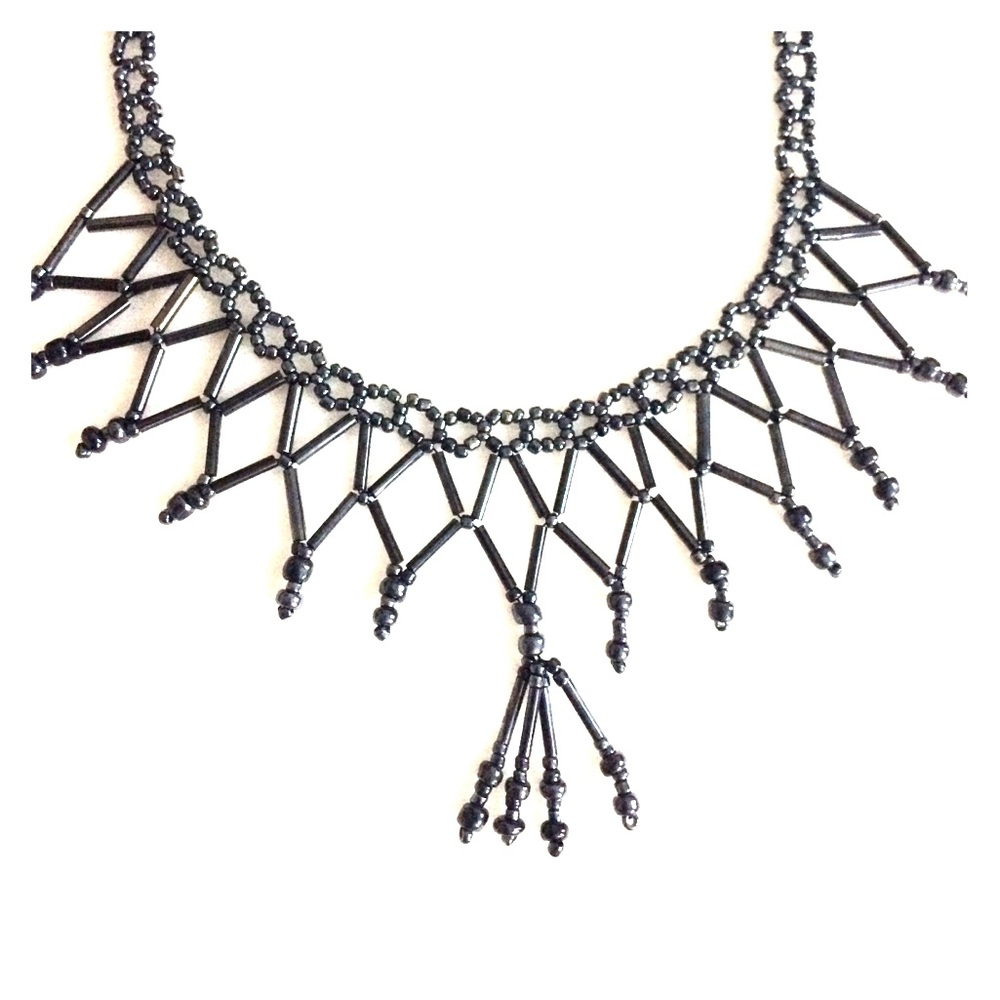 Beautiful Hand Crafted Platinum Colored Necklace