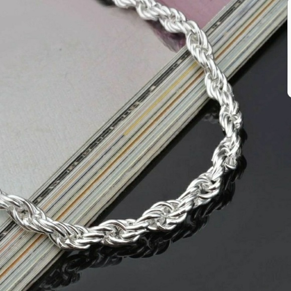 Sterling Silver bracelet Twist Rope Bracelet Chain New - Picture 11 of 14