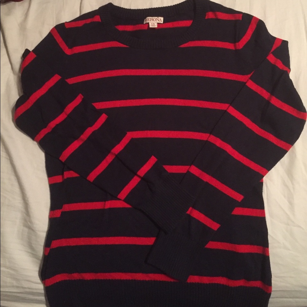 Navy and Red Stripped Sweater