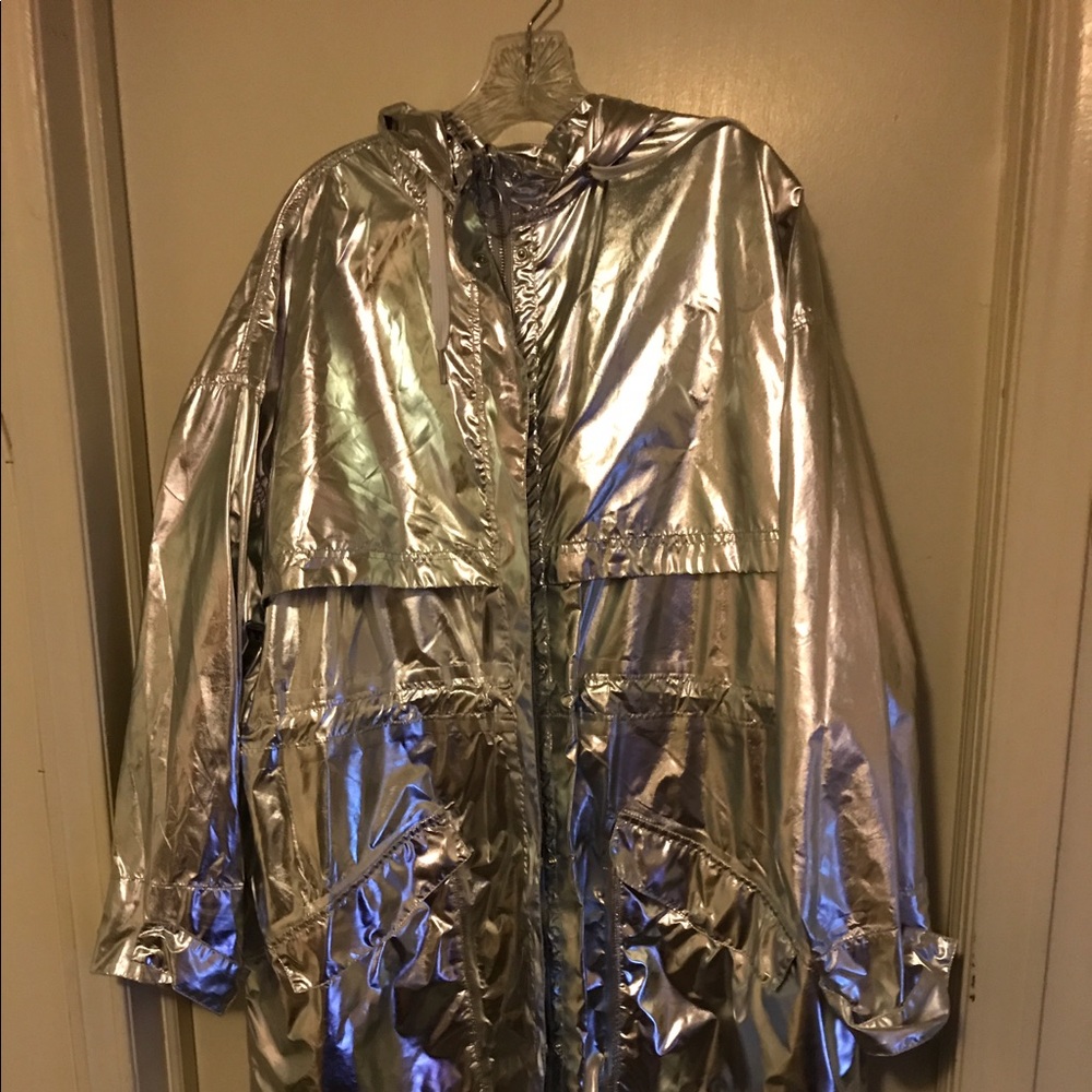 & Other Stories RAIN COAT SILVER