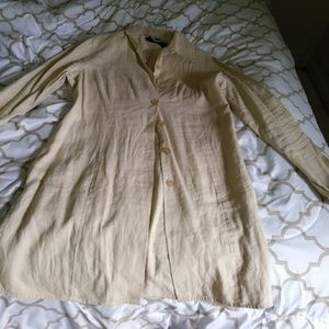 Linen shirt dress