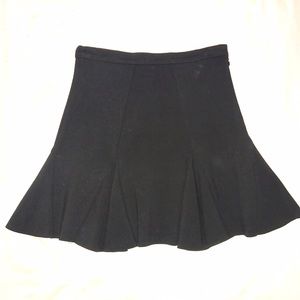 PARKER black kick flare mini skirt
