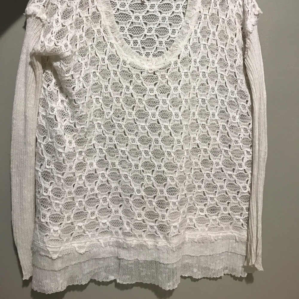 Free people white sweater