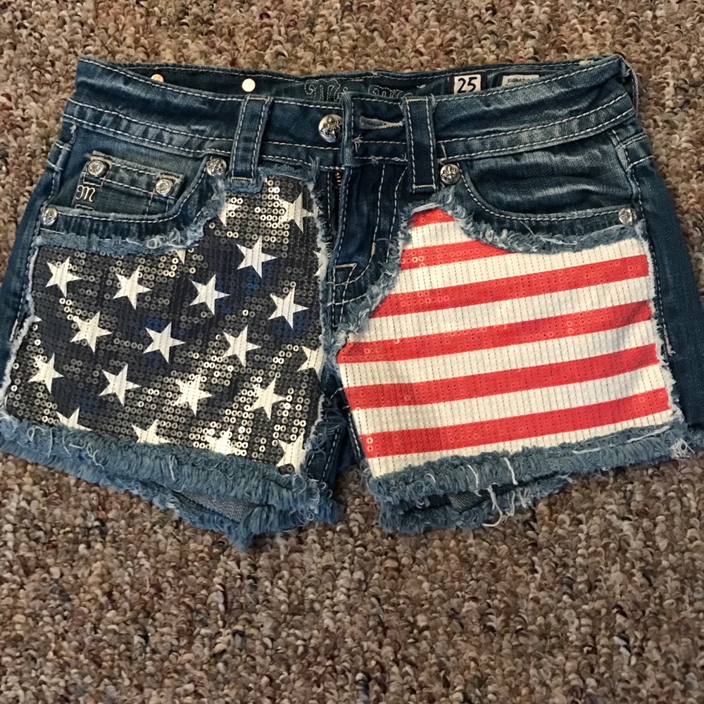 Miss me American patriot jean shorts