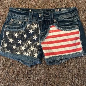 Miss me American patriot jean shorts