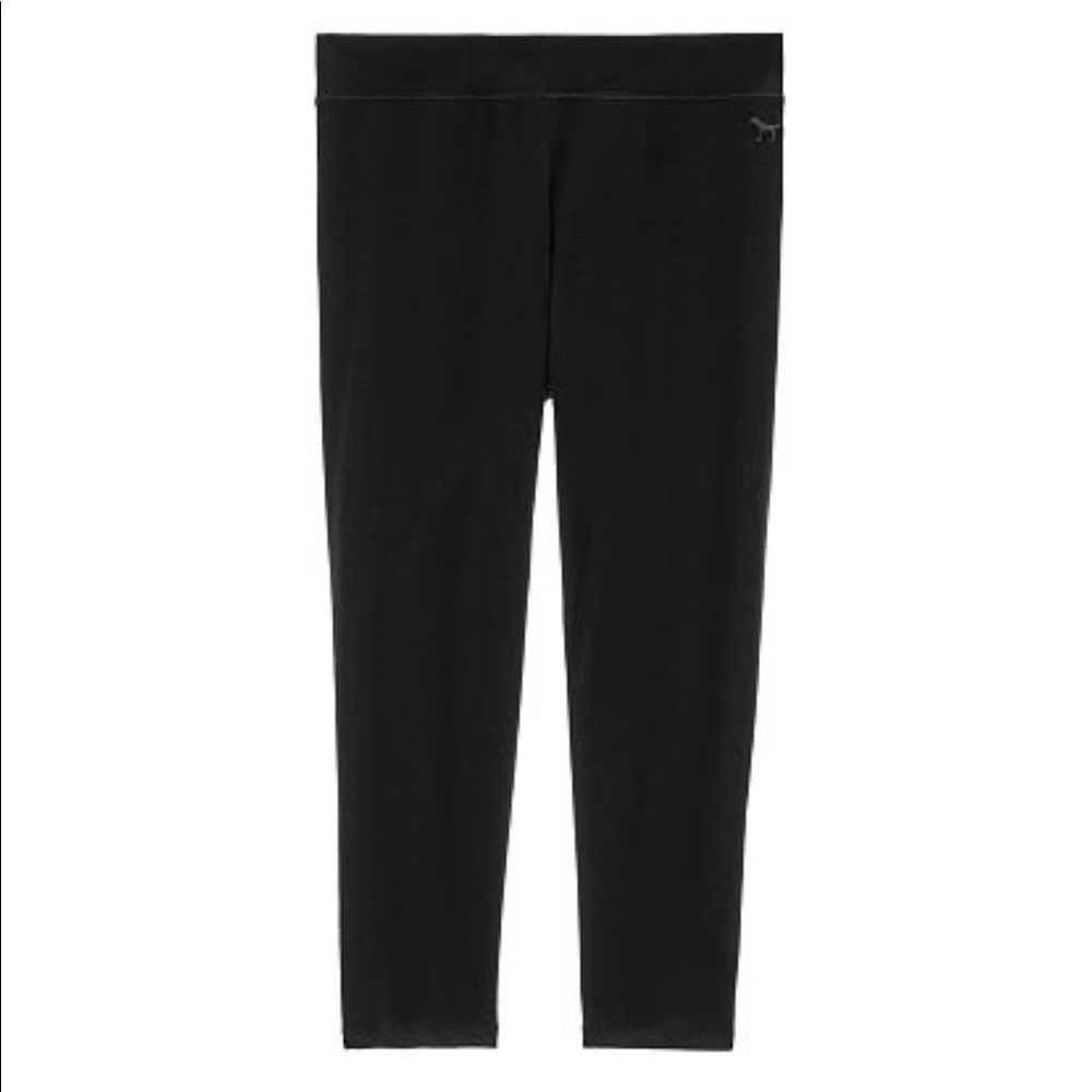 VS Pink Black Cropped Leggings
