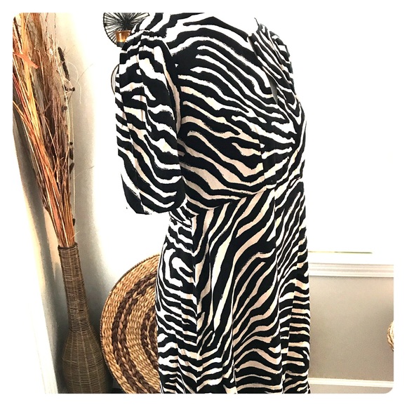 NEW H&M Zebra Striped Dress - Picture 2 of 6