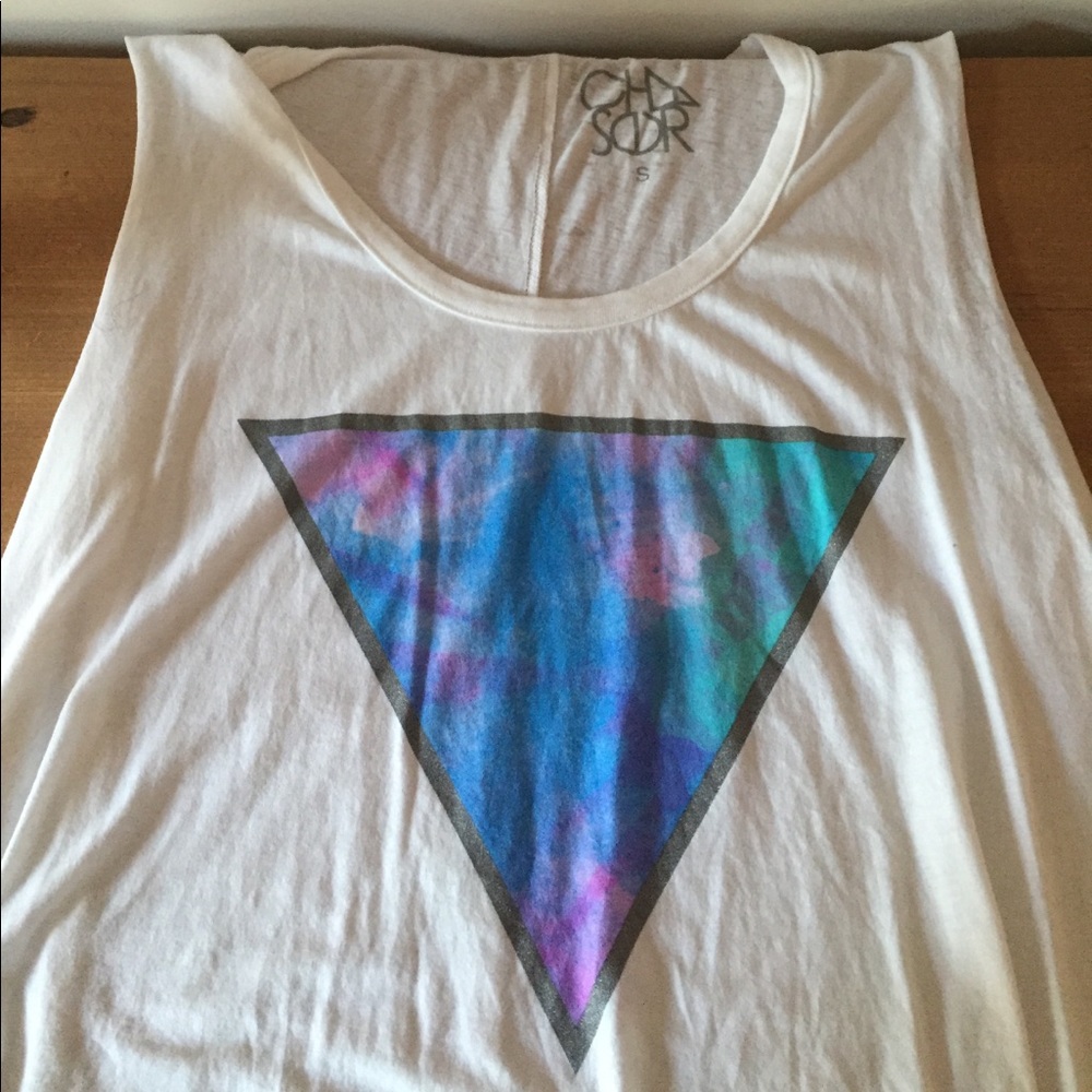 Chaser Muscle Tank with Triangle Print Size: Small