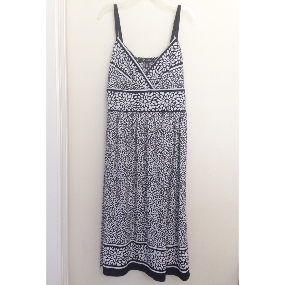 Flower print midi dress