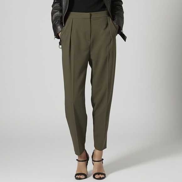 lined wool trousers