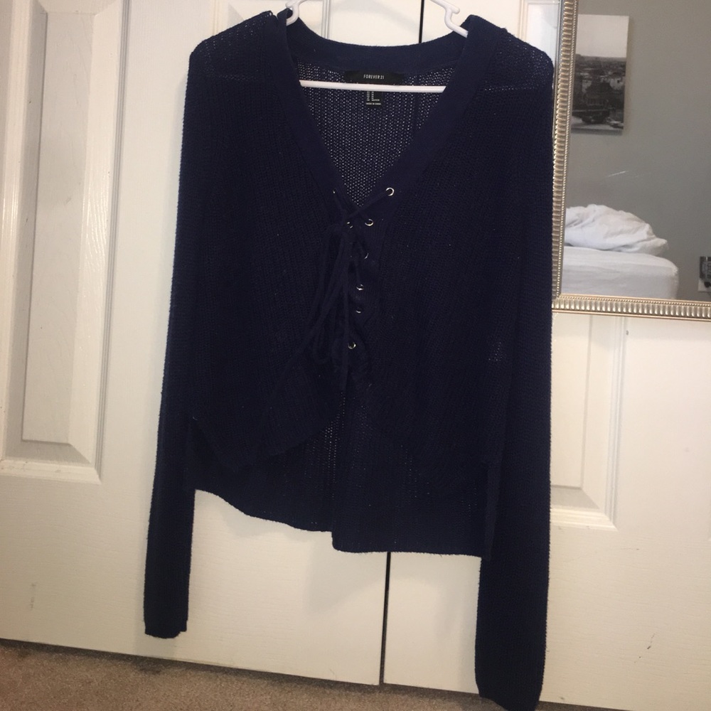 Blue Tie-Up Shirt
