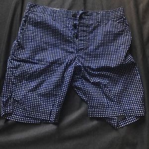 H & M Checkered Blue and White Shorts