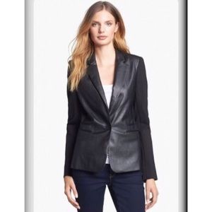🖤Michael Kors vegan leather detailed blazer