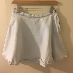 American Apparel Light Wash Denim Circle Skirt