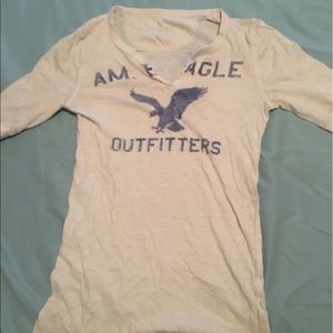 3/4 Sleeve American Eagle Logo Shirt