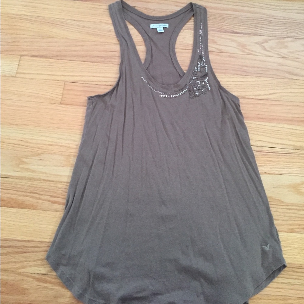American Eagle embellished racerback tank
