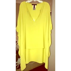 BCBG MAXAZRIA yellow caftan top
