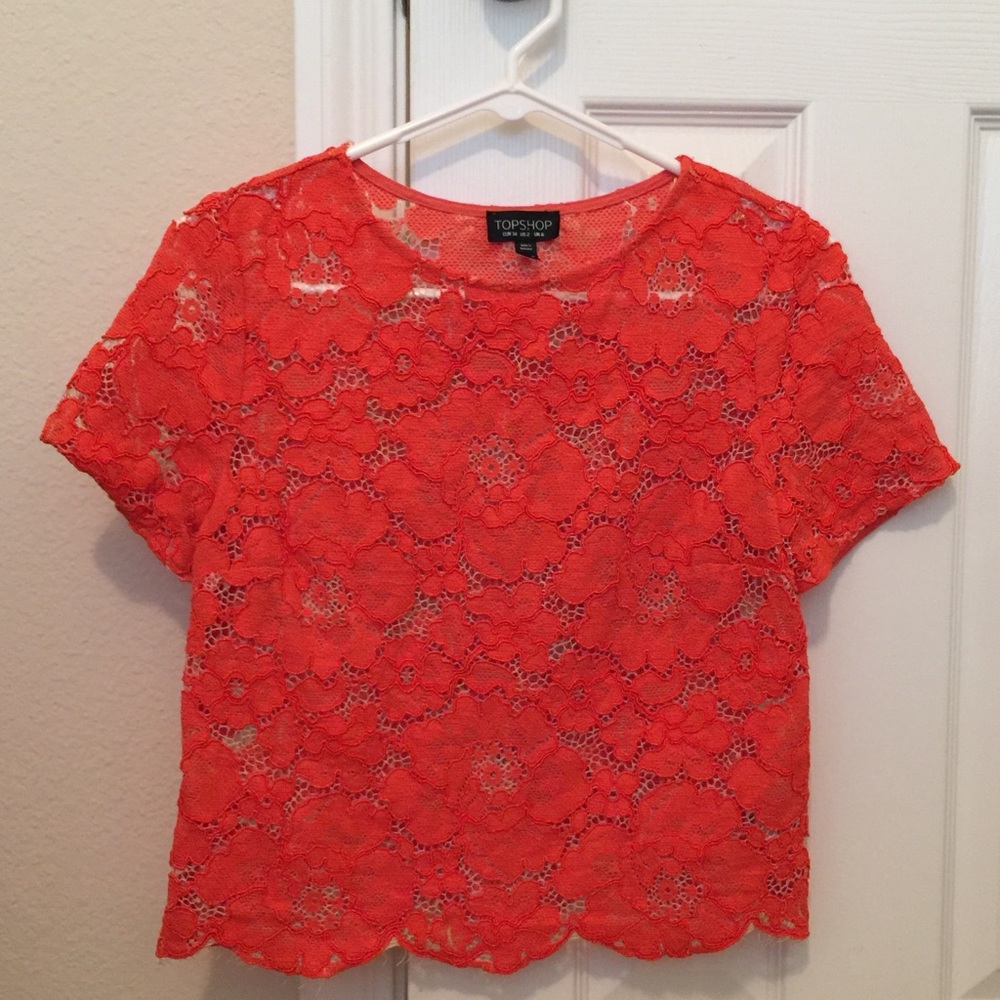 SOLD Topshop lace top US 2 - Picture 4 of 7