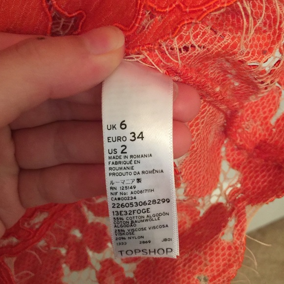 SOLD Topshop lace top US 2 - Picture 6 of 7