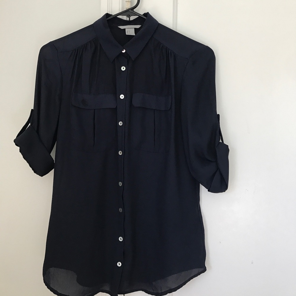 Navy blouse
