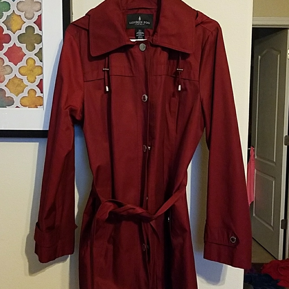 Women's London Fog hooded raincoat